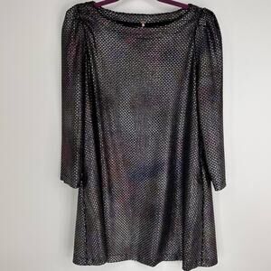 Free People Dress Small  Diamonds Are Forever Mermaid Shimmer Metallic Shift S